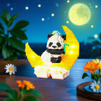 1288PCS Moon Panda Building Block Sets With LED Light, Mini Blocks Building Sets For Adults, Animal Night Lamp, Panda Night Light, DIY Bricks Gift For Adults