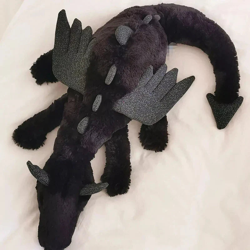 Jellycat Onyx Dragon Plush Toy Fun Soft Stuffed 50cm Valentine's Day Gift Black