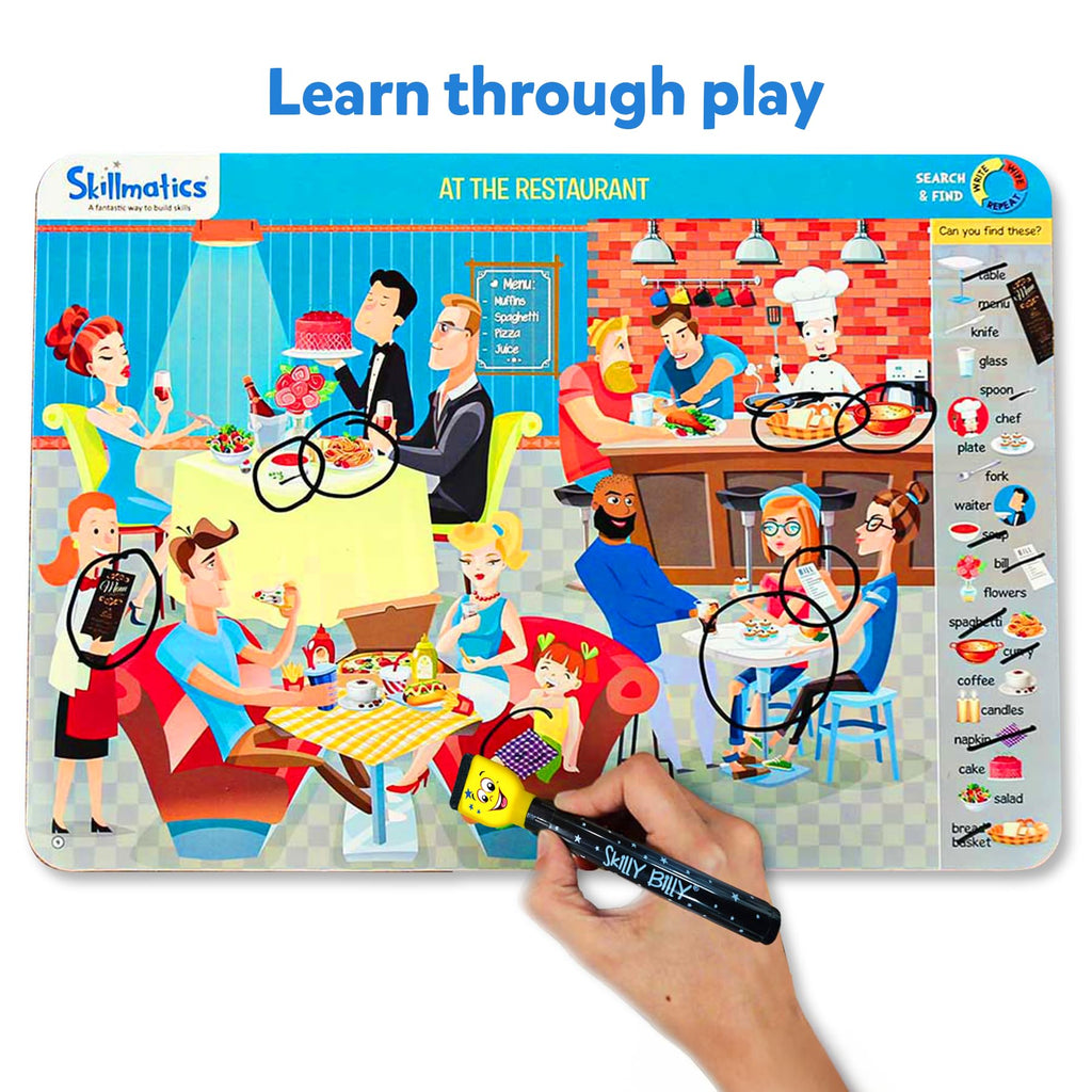 Skillmatics Search and Find Educational Game - Reusable Preschool Learning Activities, Perfect for Toddlers & Kids Who Love Toys, Art & Crafts, Builds Vocabulary, Gifts for Ages 3, 4, 5, 6