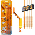 FlexiSnake Pro Drain Weasel Sink Snake Hair Clog Remover Tool, 5 Wands
