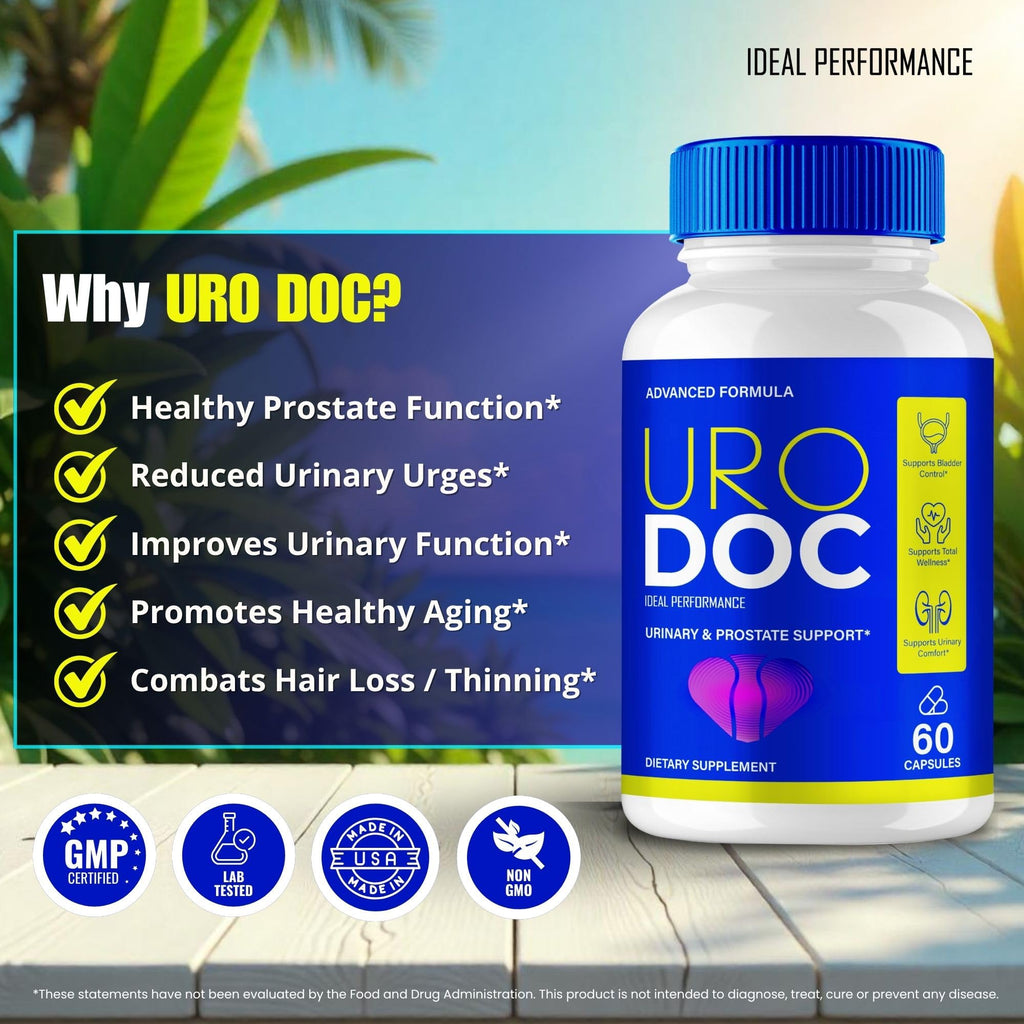 Uro Doc Prostate Health Supplements for Men Capsules, Official Uro Doc All Natural Support Pills - Maximum Strength for Daily Wellness, All Natural Premium UroDoc Health Support Reviews (2 Pack)