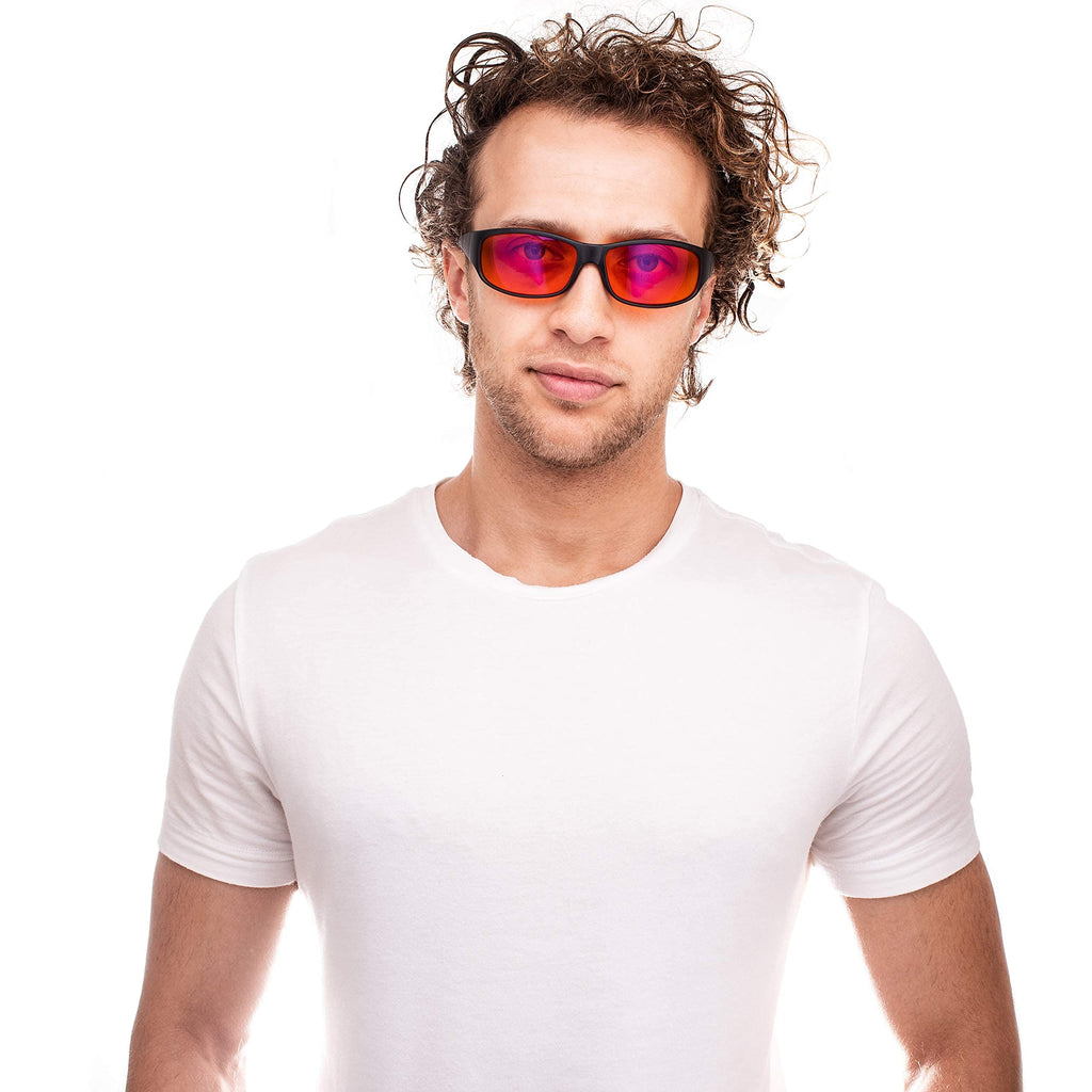 Blue Light Blocking Amber Glasses for Sleep 99.9 Percent Effective - Nighttime Eye Wear - Special Orange Tinted Glasses Help You Sleep and Relax Your Eyes
