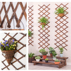 2Pack Expandable Wooden Lattice Wall,Plant Garden Trellis for Climbing Plants Outdoor, Plant Vertical Rack Wall Decor Indoor