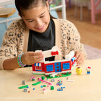 BLDR Hello Kitty and Friends, Hello Kitty’s Dream Cafe Building Set 0076 with Hello Kitty, Cinnamoroll, and Pompompurin Minifigures - Gift for Kids and Sanrio Fans Ages 8+