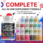 Clean Nutraceuticals Beet Root Capsules Olive Leaf Nattokinase Garlic Extract L-Arginine Omega 3 Red Yeast Rice Hibiscus Danshen - Healthy Support Supplement - 90 Ct