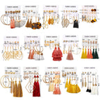 AROIC 93 Pairs Colorful Earrings with Tassel Earrings