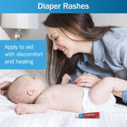 Zinc Oxide Ointment for Adults and Babies - Pack of 6, 2 oz Diaper Rash Ointment - Skin Protectant for Diaper Rashes, Cuts, and Burns - 20% Zinc Oxide