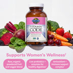 Garden of Life Vitamin Code Multivitamin for Women 50 & Over, B Vitamins, A, C, D3, E & K, CoQ10, Probiotics & Enzymes, for Women 50 Plus, 240 Capsules