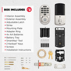 Kwikset Halo Wi-Fi Smart Lock, Keyless Entry Door Deadbolt, Geofence Auto-Unlock, Grade AAA Certified, No Hub Required Easy Install, Satin Nickel Lifetime Finish Warranty, Backlit Keypad