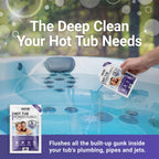 Bio Ouster Power Purge Hot Tub Jet Cleaner w/Towel - Deep Hot Tub Cleaner for Jets, Tubes, Plumbing - for Standard & Inflatable Spas - Removes Gunk Buildup for Crystal Clear Water - Made in USA (Kit)