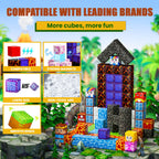 Magnetic Blocks - Build Magnet World Magic Portal Set, Magnetic Tiles Building Blocks Toddler Toys STEM Sensory Outdoor Toys for 3+ Year Old Boys & Girls, Creative Kids Games Kids Toys-120PCS