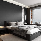 Abyssaly Black Silk Wallpaper Peel and Stick 15.7" X 393.7" Embossed Self Adhesive Black Contact Paper Removable Kitchen Vinyl Textured Wall Paper Cabinet Furniture Shelf Liner