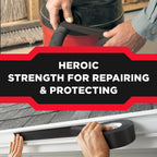 3M Extreme Strength Duct Tape 2830, 1.88 in x 30 yd, Double-Thick Adhesive, Heavy-Duty Waterproof Black Tape, Indoor/Outdoor Use, 12 Rolls