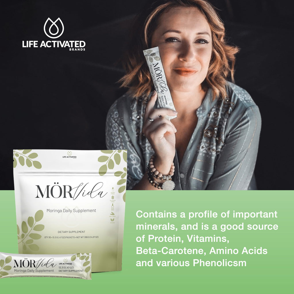 Mörvida Daily Supplement - Moringa Oleifera from The Himalayas - High in Vitamin C, Calcium & Protein -Rich in Minerals, Protein & More - 30 Sachets