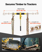 VEVOR Ratchet Chain Binder, 5/16 in x 10 ft G80 Chains, 8000 lbs Working Load of Ratchet Load Binder, Chains and Binders Set, Tie Down Hauling Chain Binders for Hauling, Towing, Logging, Lifting