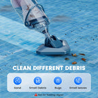 Enhulk Rechargeable Handheld Cordless Pool Vacuum for Above Ground Pool and Inground Pool(2025 Upgraded),60-Minute Runtime,Powerful Suction up to 18.5 gallons/min, Efficient Leaf and Debris Removal