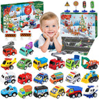 2026 Advent Calendar for Kids Boys, 24 Days Toy Cars with Scene Accessories