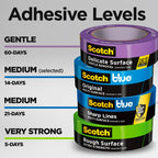 ScotchBlue Original Painter's Tape 2090-24VR4-A, 0.94 in x 60 yd (24mm x 54.8m), 4 Rolls/Pack