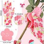 10 Pcs Rose Thorn Stripper Tool Florist Supplies Floral Tape Rose Thorn Remover Flower Bouquet Accessories Garden Remover Floral Gloves Tape Stripper Kit Gift for Women Mother(Pink,Flower)