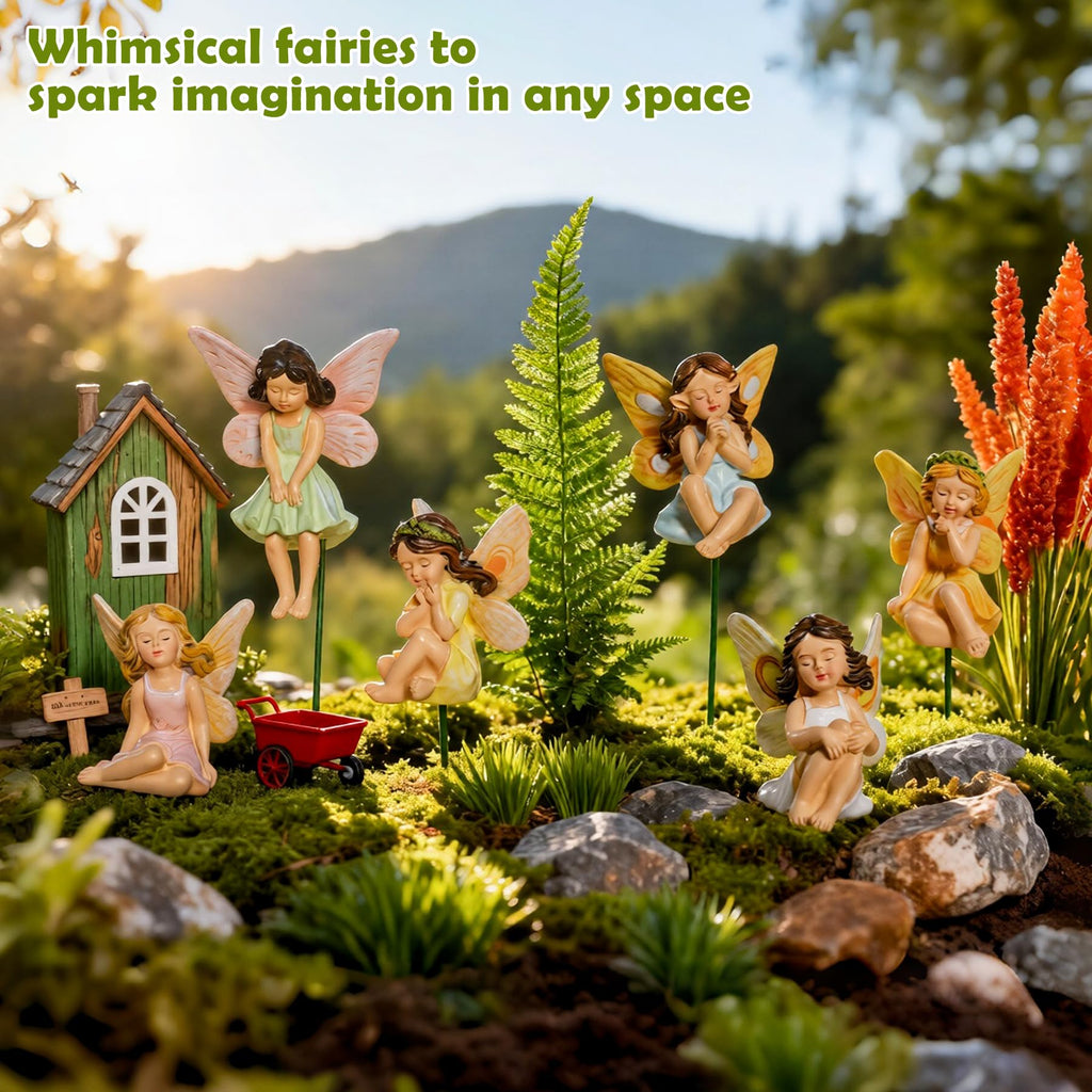 Fairies for Fairy Garden 6Pcs - Mini Garden Fairies Miniature Figurines