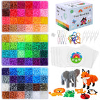 Quefe 72 Colors 15000 Pcs 5mm Fuse Beads Kit Melting Beads for Craft