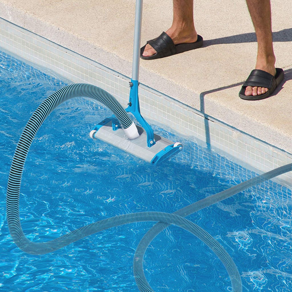 VINGLI 1-1/2-Inch by 50-Feet Blue Swimming Pool Vacuum Hose for Inground and Above-Ground Pools