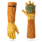 WORKPRO Gardening Gloves, Long Leather Garden Gloves for Women & Men