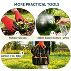 Joyfair Gardening Tools, 12 Pcs Garden Tool Set for Planting & Weeding