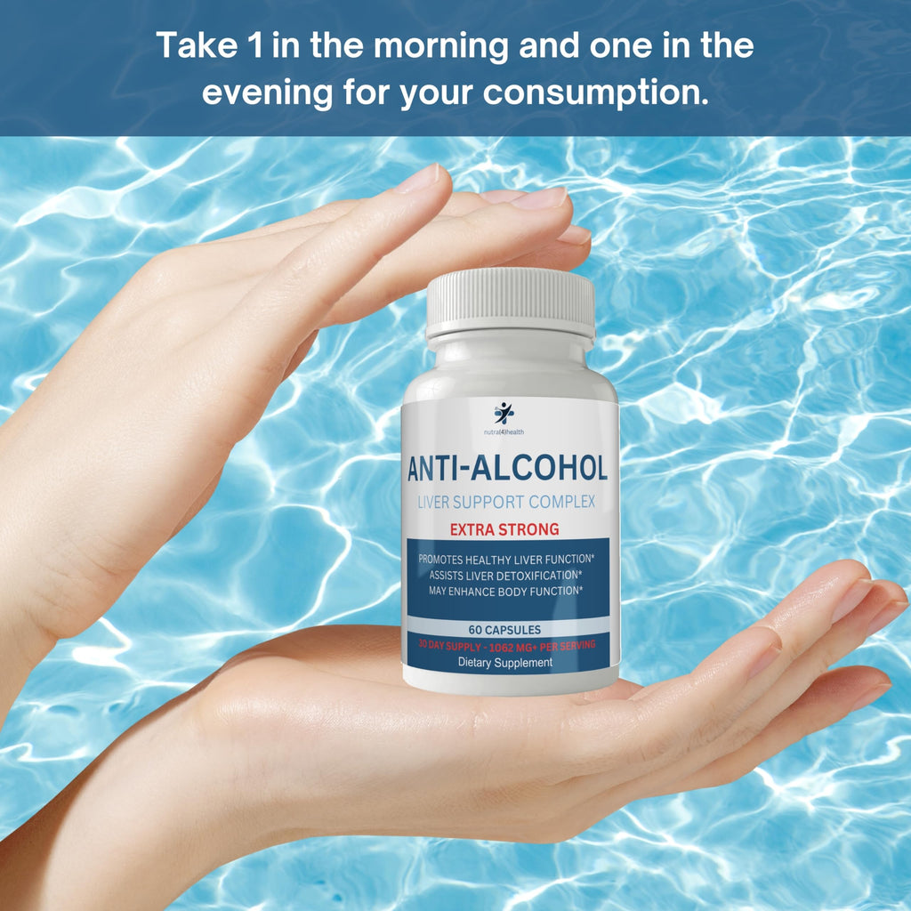 nutra4health Anti Alcohol Craving Supplement, Anti-Alcohol Complex, Anti Drink Support, 60 Capsules to Help Reduce Cravings