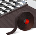 Floor Transition Strip Self Adhesive Floor Cover Strips Laminate 1.57" Wide Vinyl Flat Divider Transitions Elegant Wood Grain Design (4cm, 10Ft, Black Walnut)
