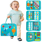 Winblo Toddler Busy Board - Montessori Toys for Toddler Boy Birthday Gift, Educational Learning Sensory Busy Book for Toddlers Boys, Airplane Car Travel Activities Toy for Toddlers