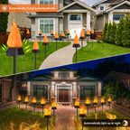Toodour Solar Halloween Lights Outdoor, 4 Pack Solar Torch Light Waterproof