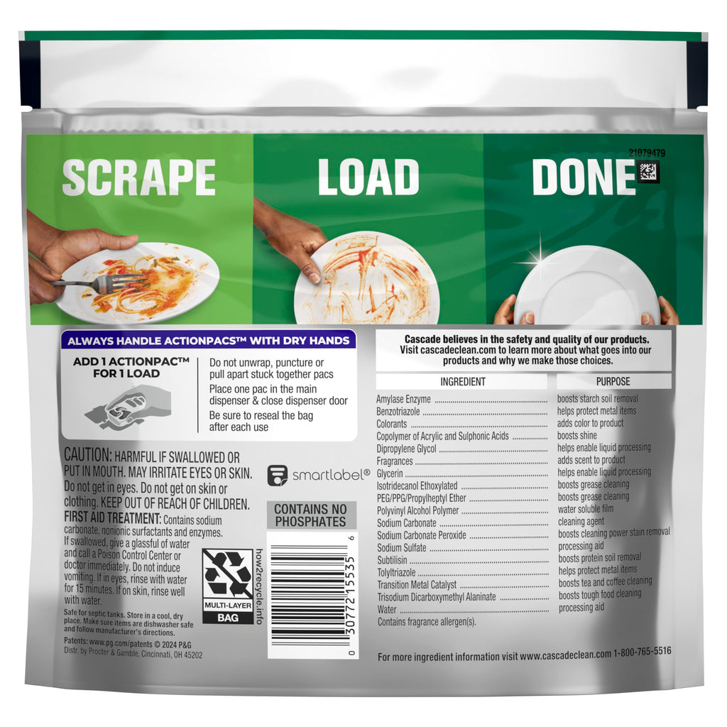 Cascade Platinum Dishwasher Pods, Dishwasher Detergent, Dish Detergent Soap, Fresh, 12 count