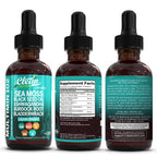 Clean Nutra Organic Sea Moss Drops Supplement | Black Seed Oil Irish Seamoss Ashwagandha Burdock Root & Bladderwrack - Multimineral Liquid Vegan for Gut Heath Energy Skin Immune Support & Hair