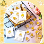 Hinly 36 Set Dance Gifts Bulk Include Ballet Duck Pins Brooches with You've Been Dance Ducked Greeting Card Inspirational Gift Accessories for Dancers Ballerina Party Favors (Pink)