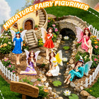 Exasinine 6 Pcs Fairy Figurines 4 Inch Colorful Fairies for Fairy Garden