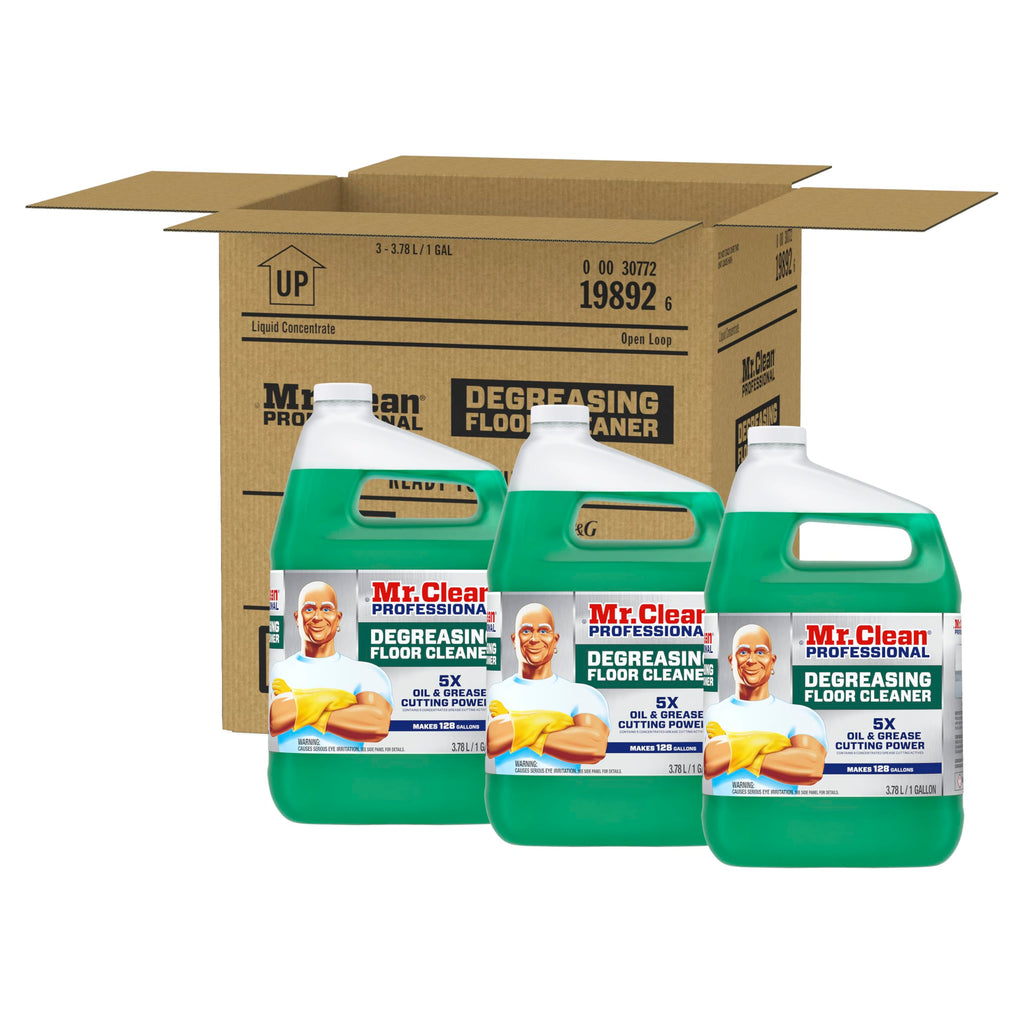 Mr. Clean PRO Degreasing Floor Cleaner for Commercial Grease (1 gal, 3 pk)