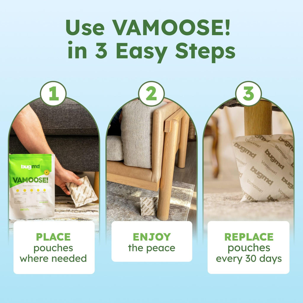 BugMD Vamoose! Rodent Repellent Pouches (2 Pack, 8 Pouches) Plant-Powered Rat Repellent, Mouse Deterrent, Indoor & Outdoor Mice Repellent, Best Mouse Repellent, Natural Rat & Mouse Repellent
