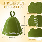 JaGely Sauna Hat for Men Women Sauna Hat Vaporarium Cap Russian Banya Cap for Bath House Accessories(Olive Green,2 Pieces)
