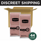 Depend Fresh Protection Adult Diapers, Incontinence & Postpartum Bladder Leak Underwear for Women, Disposable, Maximum, Extra-Extra-Large, Blush, 44 Count (2 Packs of 22), Packaging May Vary