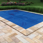 In The Swim 12' x 20' Standard Blue Rectangle Solar Pool Cover 8 Mil for Solar Heating Above Ground Pools and Inground Pools