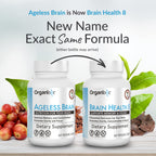 Organixx Ageless Brain Powerful Brain Health Supplement to Support Brain Function, Clarity, Focus, Re-Energize Brain Cells, Helps Promote a Balanced Mood, Gluten Free, Non GMO, 60 Vegetarian Capsules