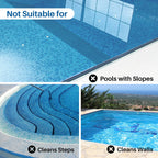 POOLPURE Cordless Robotic Pool Cleaner - Dual 30W Motors, 100Min Runtime, for Above & In-Ground Pools Up to 1000 Sq.Ft, Auto-Parking, Advanced Waterproof Technology (Blue)