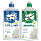 Quick Shine Multi Surface Floor Cleaner & Floor Polish w/Clean Shine Technology 2-27oz Bottles | Use on Hardwood, Laminate, Luxury Vinyl Plank, Tile & Stone | Safer Choice Formulas