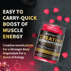 Nutravita NSF Certified Creatine Gummy - Creatine Monohydrate Gummies for Men & Women-5g of Creatine Monohydrate per Serving - Sugar Free,Vegan, Cherry Flavor, 120 Count