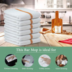 TOALLA Bar Mop Gold Stripe 6 lbs 16x19 Pack of 36 100% Cotton Double Stitched Route Ready Absorbent Kitchen Towel Dish Towels and Dishcloths Towels Sets Washcloth Kitchen Towels