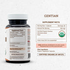 Secrets of the Tribe Gentian USDA Organic Capsules | Certified Organic Vegetarian Capsules, Herbal Dietary Supplement | Gentiana Lutea Dried Root (60 Count)