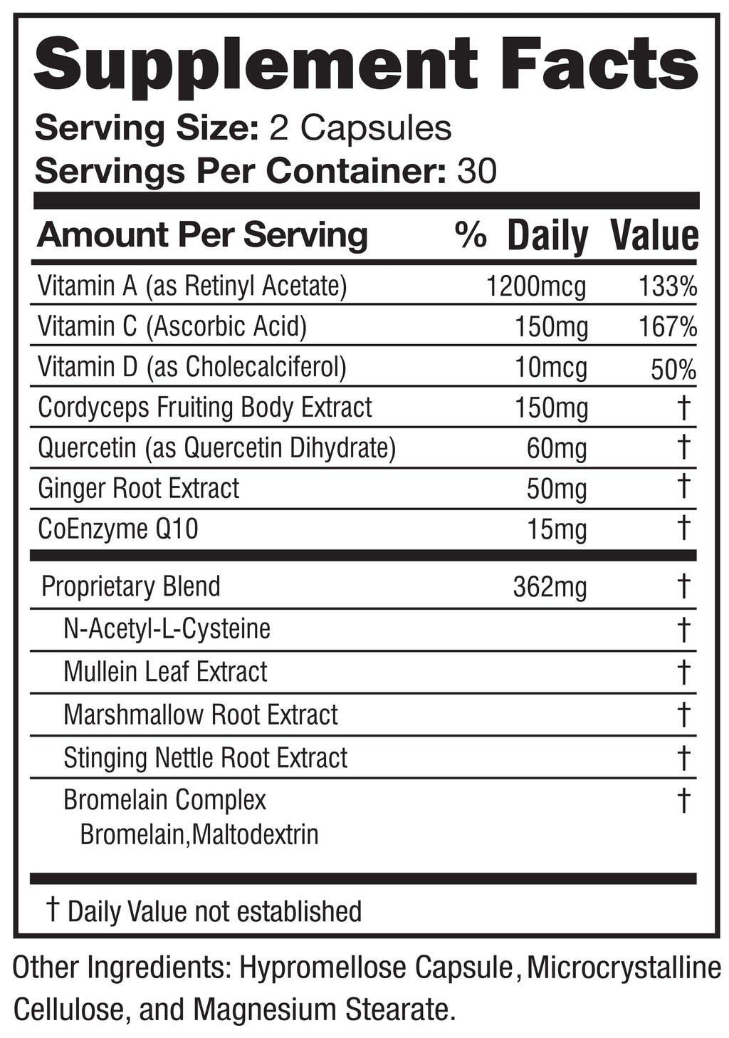 Omnite Respiratory Support Supplement with Mullein Leaf, NAC & Stinging Nettle | Airway & Breathing Wellness Formula | 60 Veg Capsules