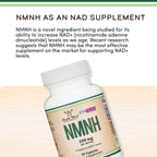NMNH (NMN Supplement Alternative) Only Clinically Studied Ingredient - Boosts NAD+ Levels for Anti Aging and Cell Regeneration by Double Wood (Pack of 2)