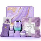 LE CADEAU Christmas Birthday Get Well Soon Gifts Basket for Women w/Blanket